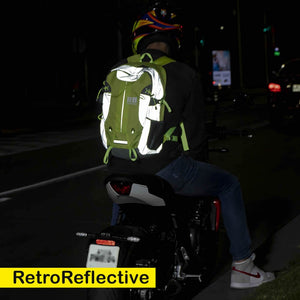 High Visibility Reflective Backpack at night